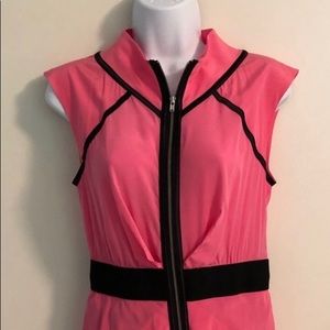 Bebe Pink and Black Sleeveless Dress